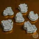 Kit Cortadores de Biscoito Fazendinha 6 Peças 