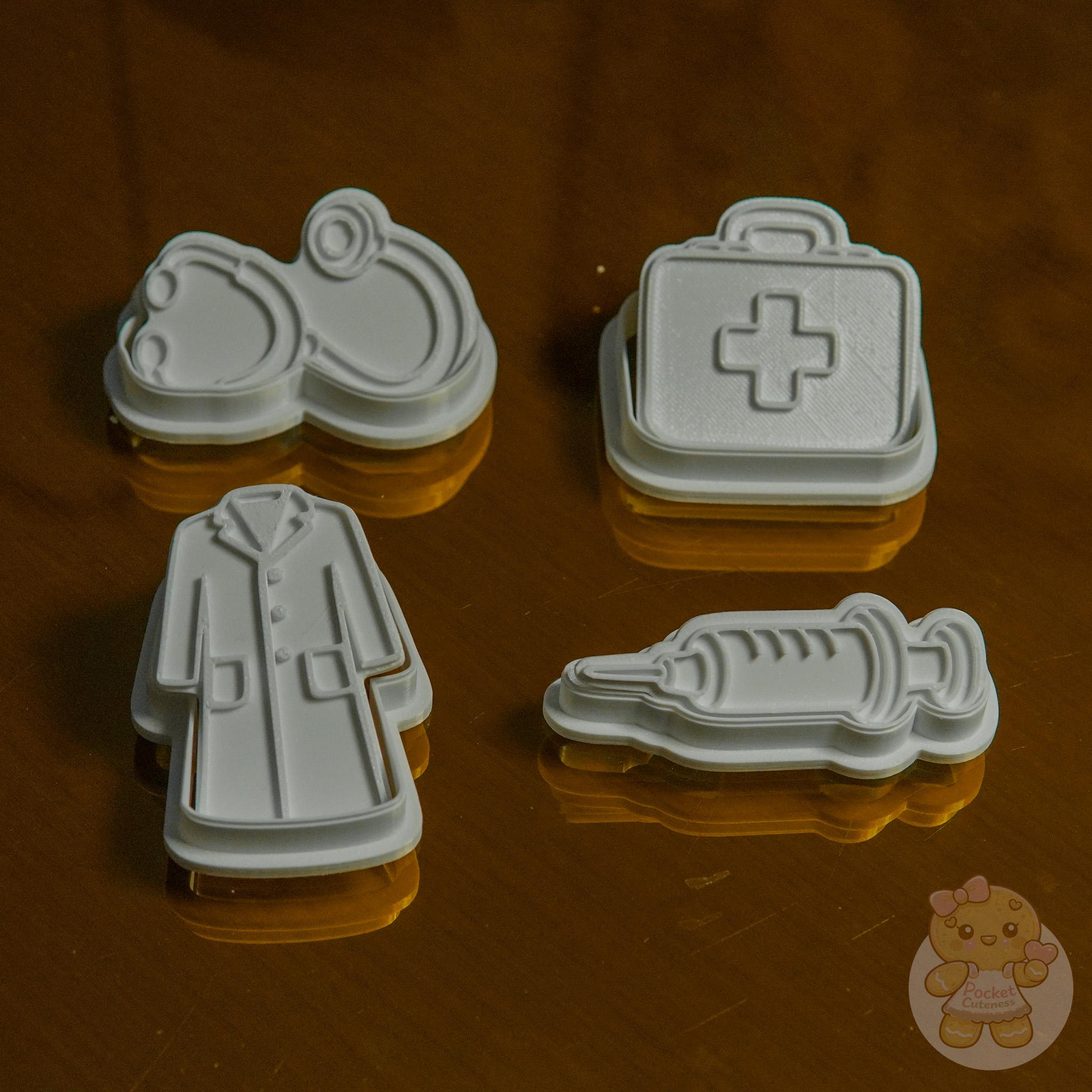 Kit Cortador de Biscoito Tema Saúde Primeiros Socorros