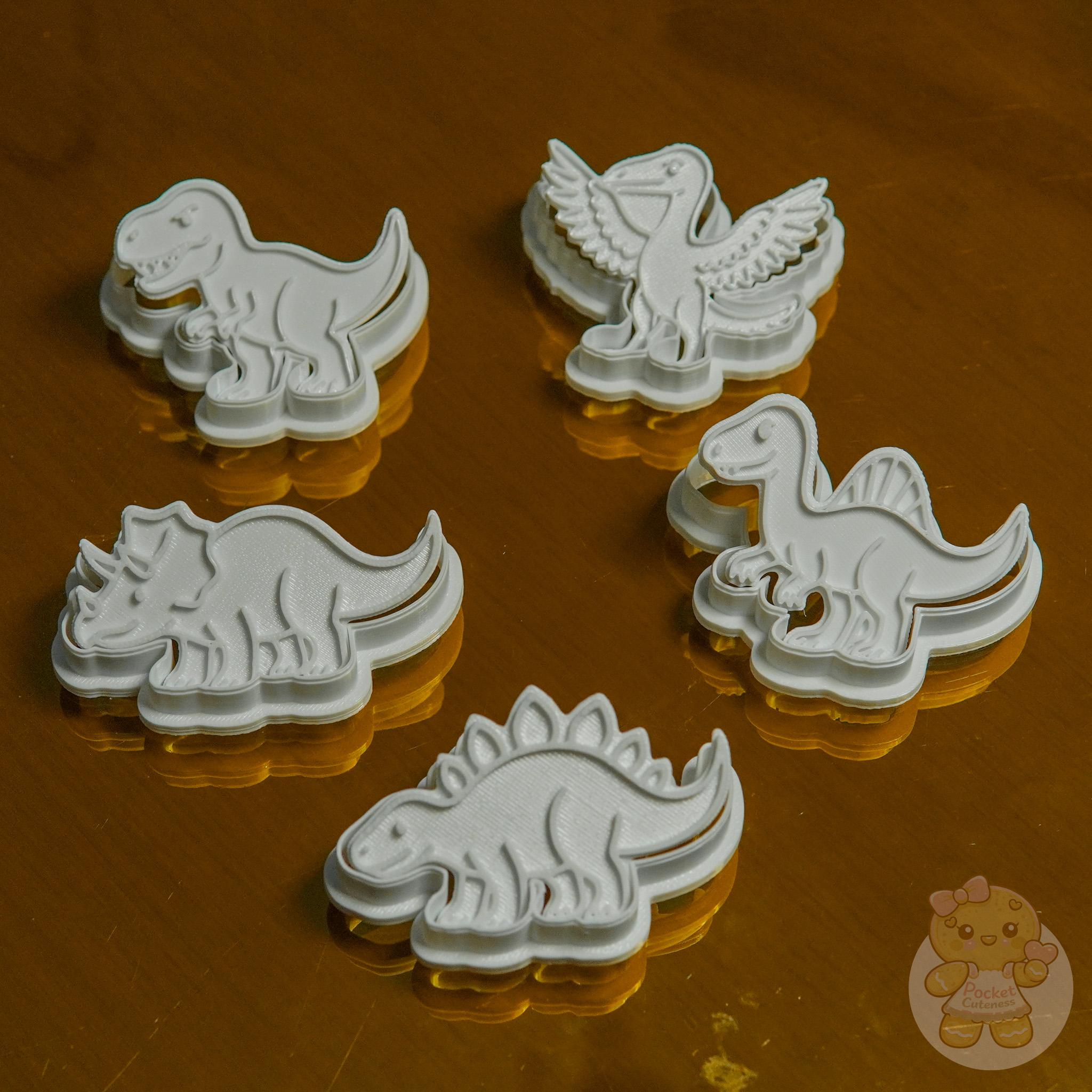 Kit Cortadores de Biscoito Dinossauro