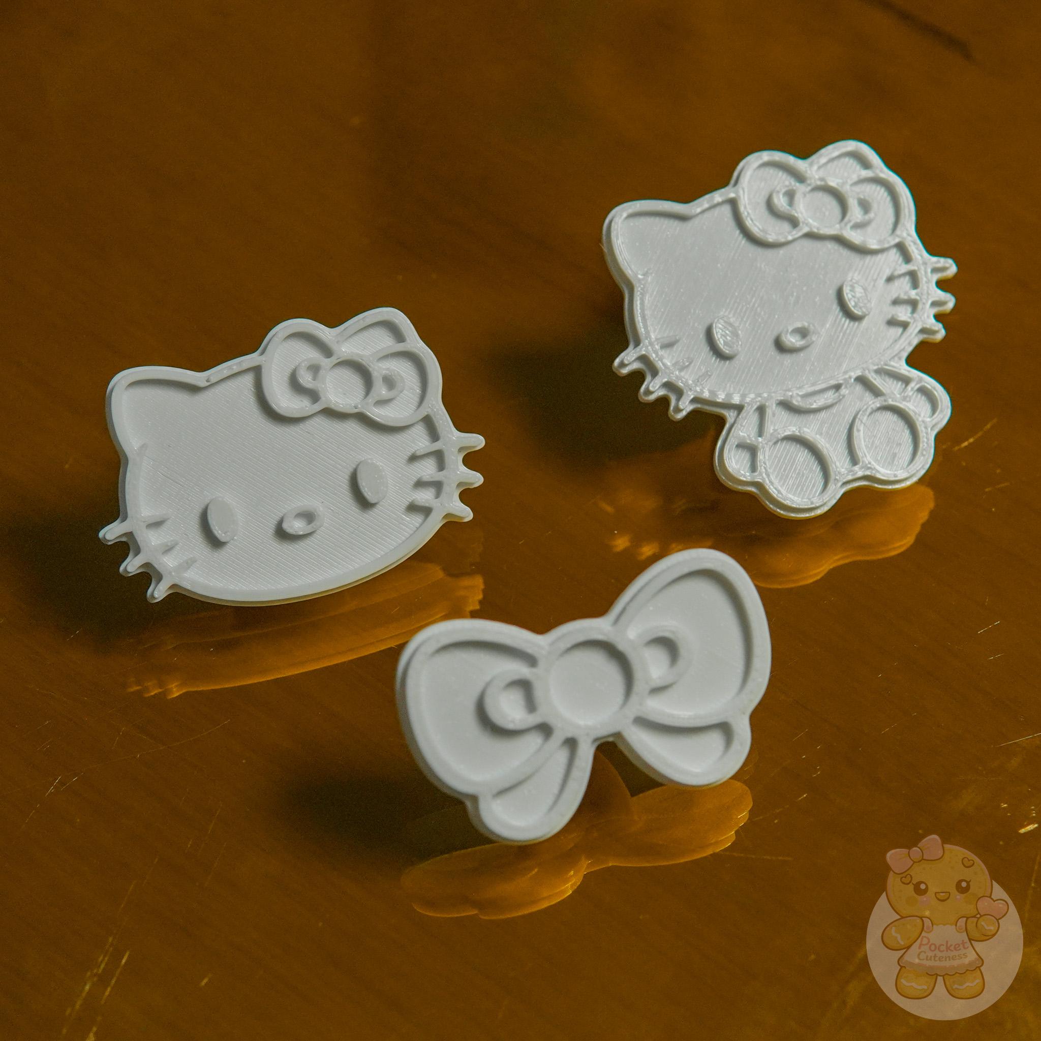 Kit Cortadores de Biscoito Hello Kitty 