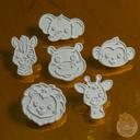 Kit 6 Cortadores de Biscoito Animais do Safári 