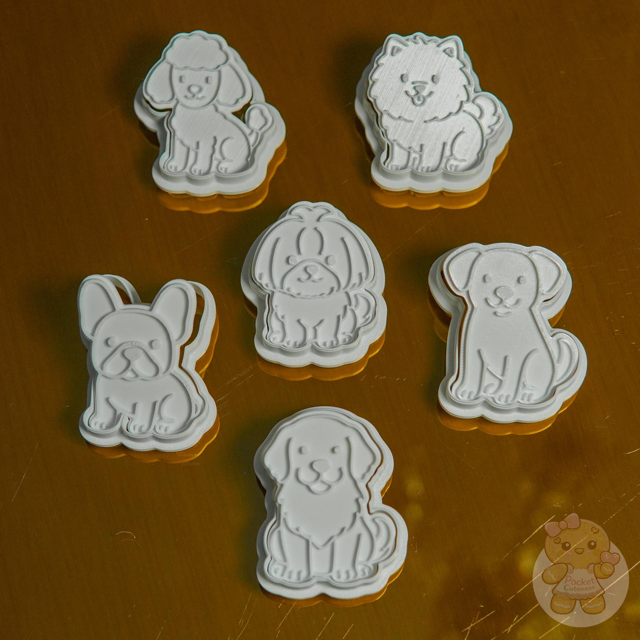 Kit Cortador de Biscoito Cachorrinhos – 6 Raças 